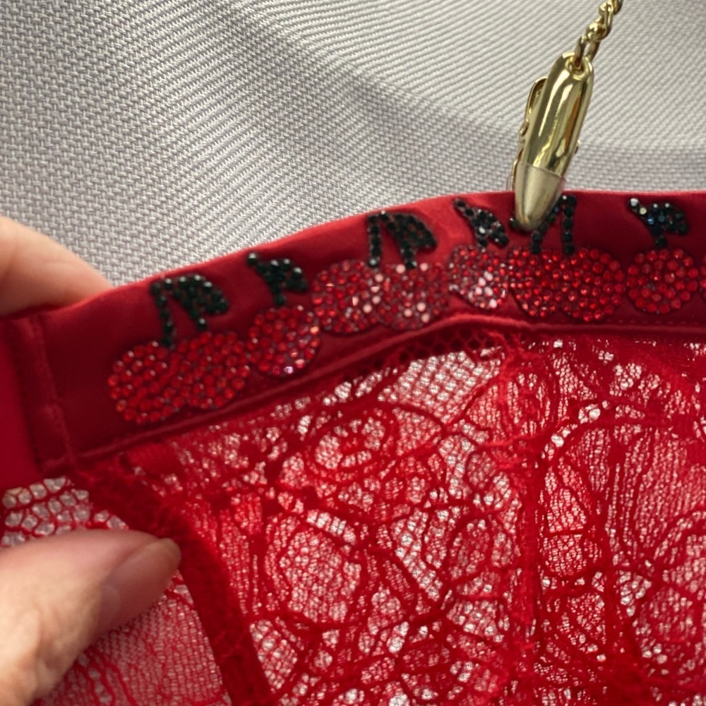 Victoria's Secret Red Lace Garter Belt - Picture 4 of 4